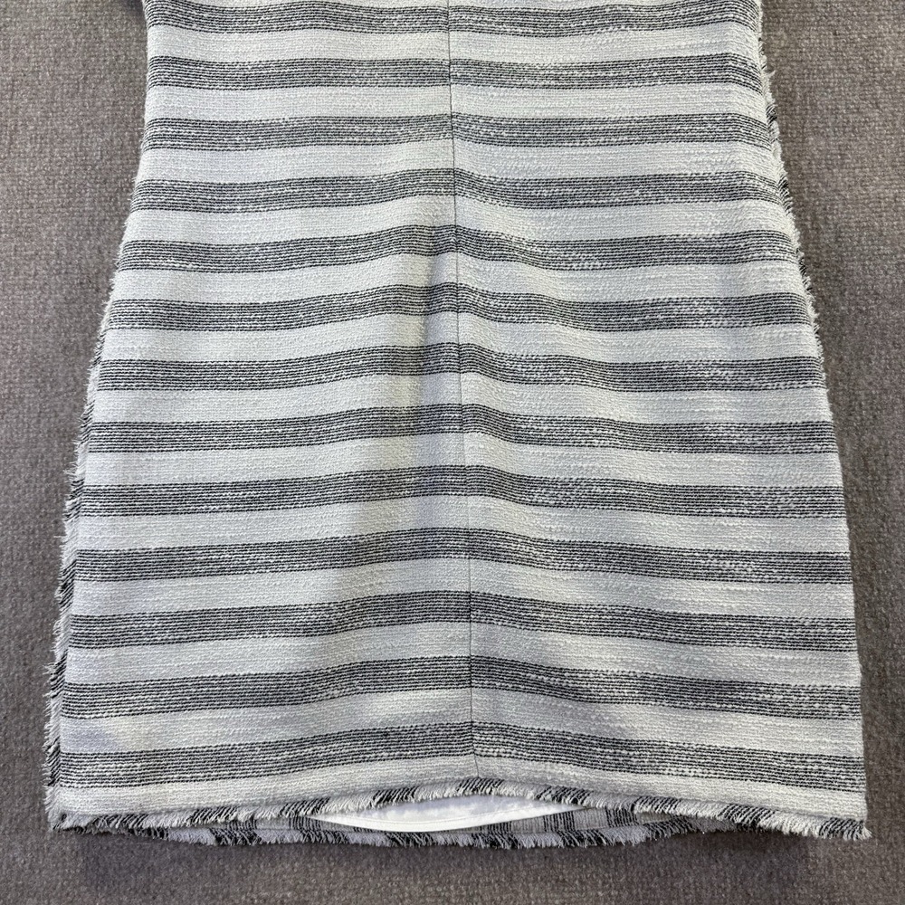 MICHAEL Michael Kors Striped Tweed Metal Chain Neck Shift Dress Size 6 - Picture 6 of 11
